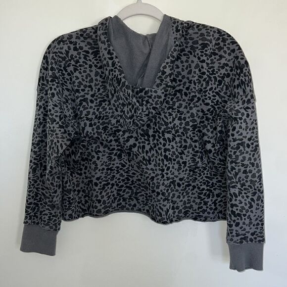 Old Navy girls 10/12 leopard print comfy sweats sweatshirt hoodie sweatpants - Picture 9 of 14